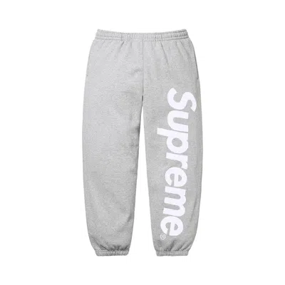 Pre-owned Supreme Satin Appliqué Sweatpant 'heather Grey'