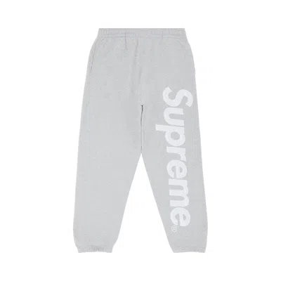 Pre-owned Supreme Satin Appliqué Sweatpant 'heather Grey'