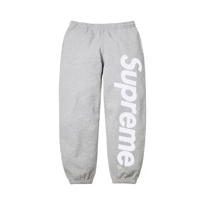 Pre-owned Supreme Satin Appliqué Sweatpant 'heather Grey' | Men's Size S In Gray