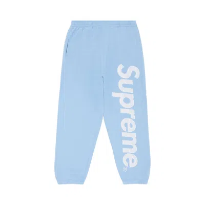 Pre-owned Supreme Satin Appliqué Sweatpant 'light Blue'