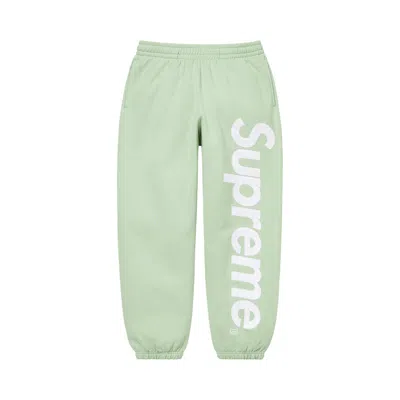Pre-owned Supreme Satin Appliqué Sweatpant 'mint' In Green