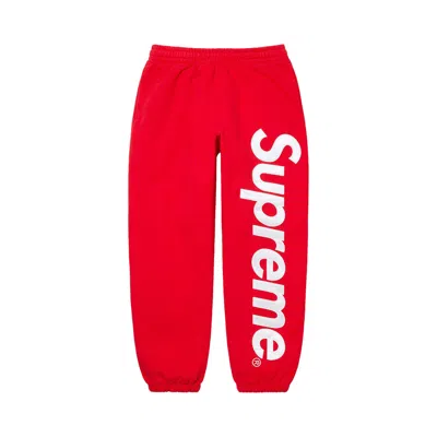 Pre-owned Supreme Satin Appliqué Sweatpant 'red' | Men's Size M