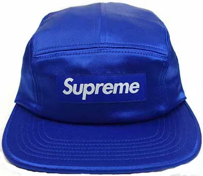 Pre-owned Supreme Satin Camp Cap In Royal