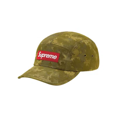 Pre-owned Supreme Satin Digi Camo Camp Cap 'olive' | Green | Men's Size Onesize