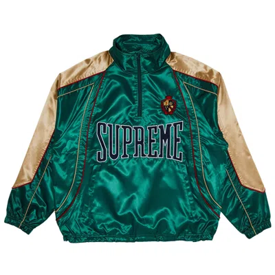 Pre-owned Supreme Satin Piping Pullover 'green' | Men's Size L