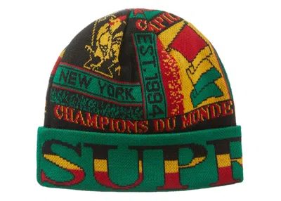 Pre-owned Supreme Scarf Beanie In Green