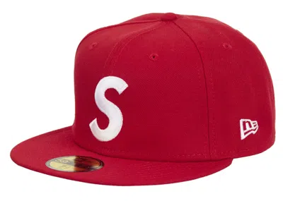 Pre-owned Supreme Screw Ball S Logo New Era 59fifty Fitted Hat In Red