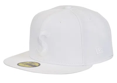 Pre-owned Supreme Screw Ball S Logo New Era 59fifty Fitted Hat In White