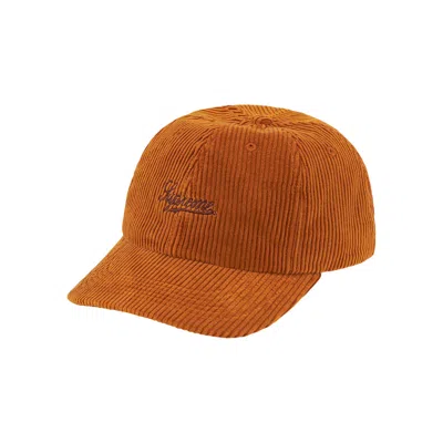 Pre-owned Supreme Script Corduroy 6-panel 'burnt Orange' | Men's Size Onesize