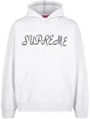 Supreme Script Hoodie In Grey