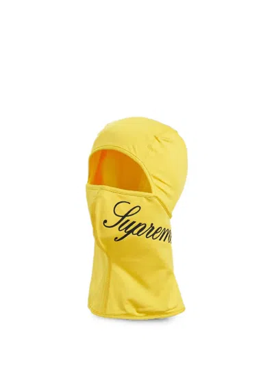 Supreme Script Lightweight Balaclava In Yellow