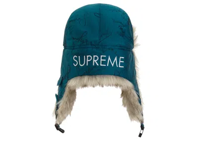 Pre-owned Supreme Script Logos Trooper In Bright Teal