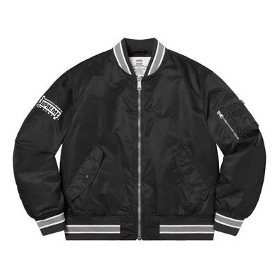 Supreme Second To None Ma-1 Jacket 'black White'