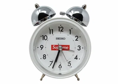 Pre-owned Supreme Seiko Alarm Clock In White