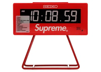Pre-owned Supreme Seiko Marathon Clock In Red