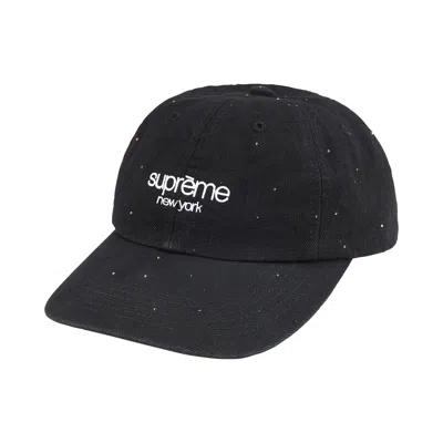 Pre-owned Supreme Sequin Denim Classic Logo 6-panel 'black' | Men's Size Onesize