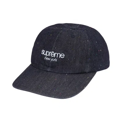 Pre-owned Supreme Sequin Denim Classic Logo 6-panel 'indigo' | Blue | Men's Size Onesize