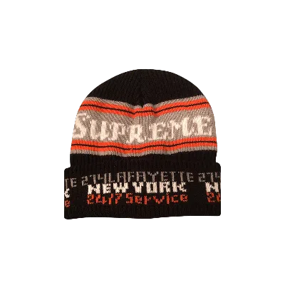 Pre-owned Supreme Service Beanie 'black'