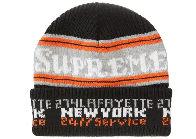 Pre-owned Supreme Service Beanie In Black