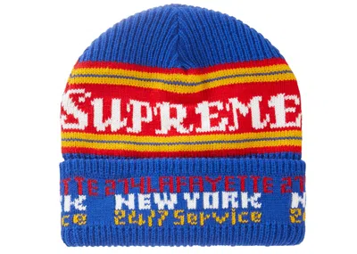 Pre-owned Supreme Service Beanie In Royal In Blue
