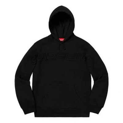 Supreme Set In Logo Hooded Sweatshirt 'black'