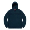 Supreme Set In Logo Hooded Sweatshirt 'navy' In Blue