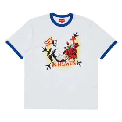 Pre-owned Supreme Sex In Heaven Ringer Tee 'white' | Men's Size S