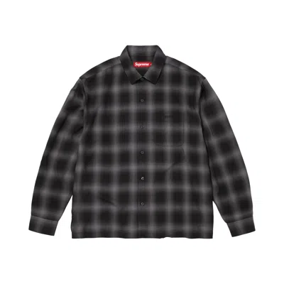 Pre-owned Supreme Shadow Plaid Rayon Shirt 'black' | Men's Size M