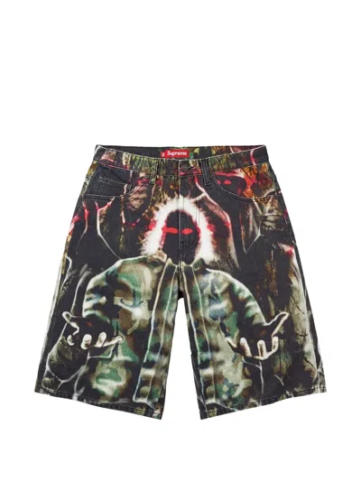 Supreme Shadows Baggy Denim Shorts In Black