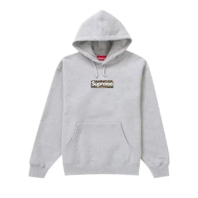 Pre-owned Supreme Shanghai Box Logo Hooded Sweatshirt 'ash Grey'