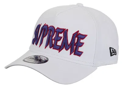 Pre-owned Supreme Sharp Spellout Adjustable New Era Cap In White