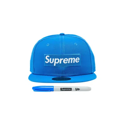 Pre-owned Supreme Sharpie Box Logo New Era 'blue'