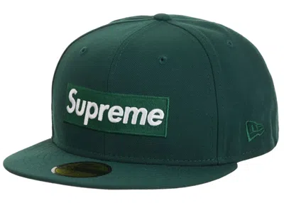 Pre-owned Supreme Sharpie Box Logo New Era Fitted Cap Green In Dark Green