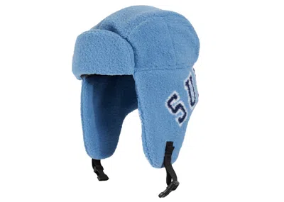 Pre-owned Supreme Shearling Trooper In Light Blue