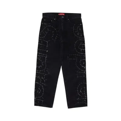 Pre-owned Supreme Shibori Loose Fit Jean 'black'