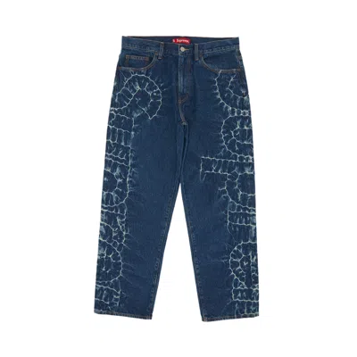 Pre-owned Supreme Shibori Loose Fit Jean 'rigid Indigo' In Blue