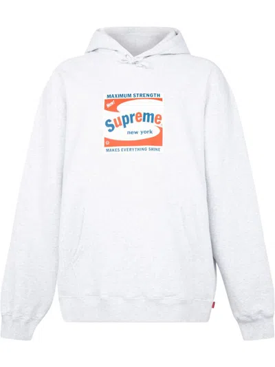 Supreme Shine Logo-print Hoodie In 灰色