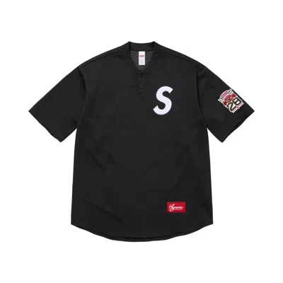 Pre-owned Supreme Shop S Logo Henley 'black Tokyo' | Men's Size M