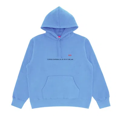 Pre-owned Supreme Shop Small Box Hooded Sweatshirt - Milan 'pale Blue'