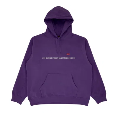 Pre-owned Supreme Shop Small Box Hooded Sweatshirt - San Francisco 'dark Purple'