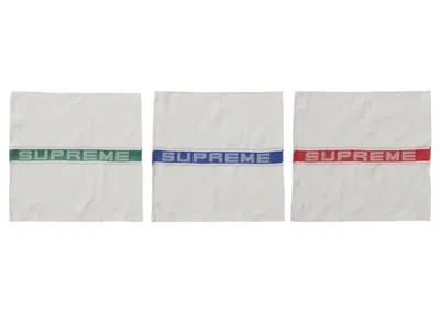 Pre-owned Supreme Shop Towel (set Of 3)
