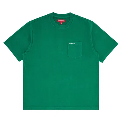 Pre-owned Supreme Short-sleeve Pocket Tee 'green' | Men's Size L