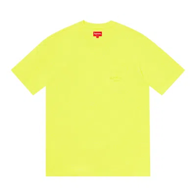 Pre-owned Supreme Short-sleeve Pocket Tee 'heather Pale Yellow' | Men's Size M