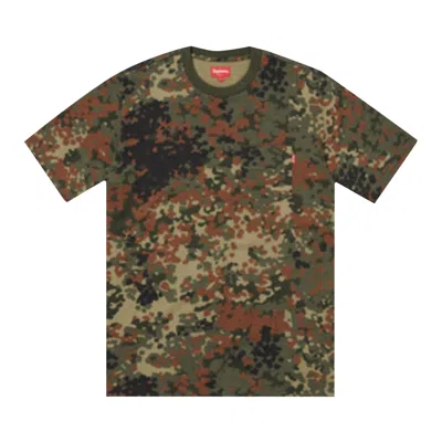 Pre-owned Supreme Short Sleeve Pocket Tee 'olive German Camo' | Green | Men's Size Xl