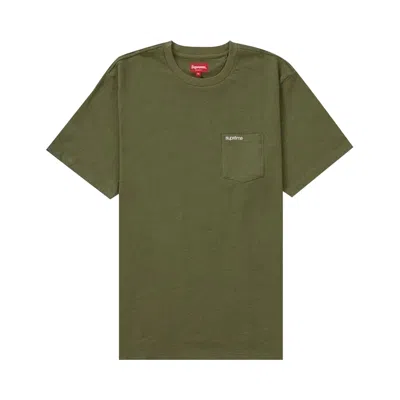 Pre-owned Supreme Short-sleeve Pocket Tee 'olive' | Green | Men's Size M