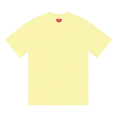 Pre-owned Supreme Short-sleeve Pocket Tee 'pale Yellow' | Men's Size L