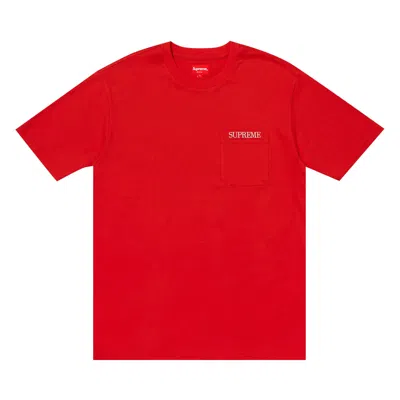 Pre-owned Supreme Short-sleeve Pocket Tee 'red'