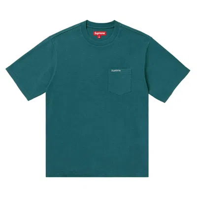 Pre-owned Supreme Short-sleeve Pocket Tee 'teal' | Men's Size S In Blue