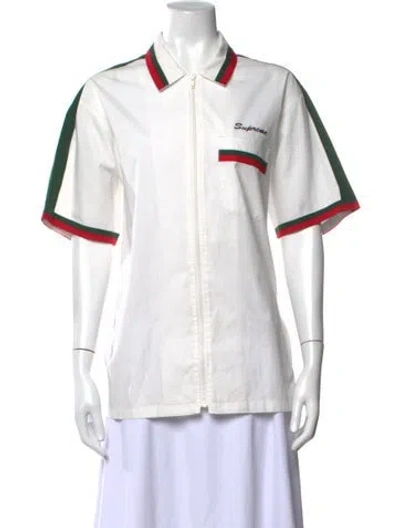 Pre-owned Supreme Short Sleeve Polo In White
