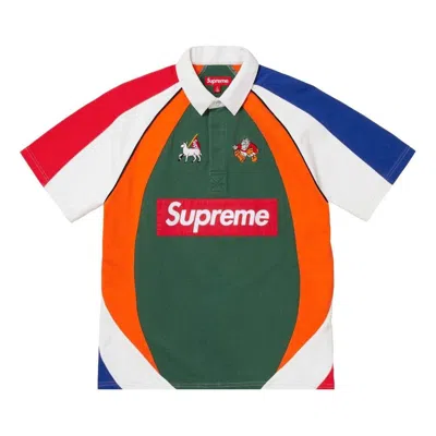Supreme Short Sleeve Rugby 'green Orange Multicolor'